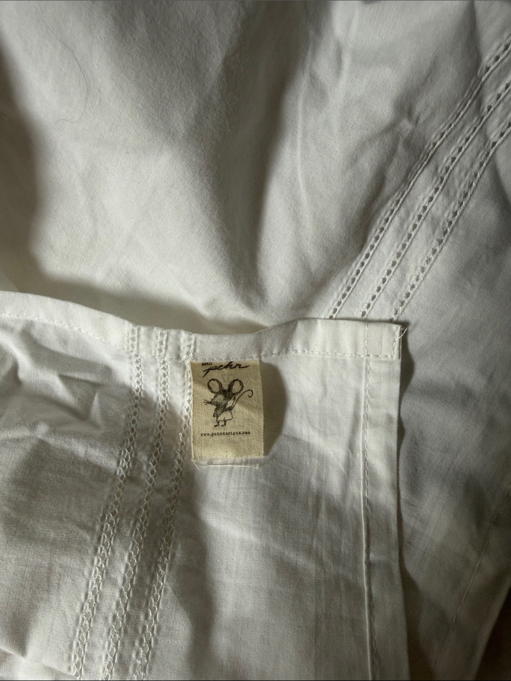 Pehr White Baby Crib Skirt New Without Packaging